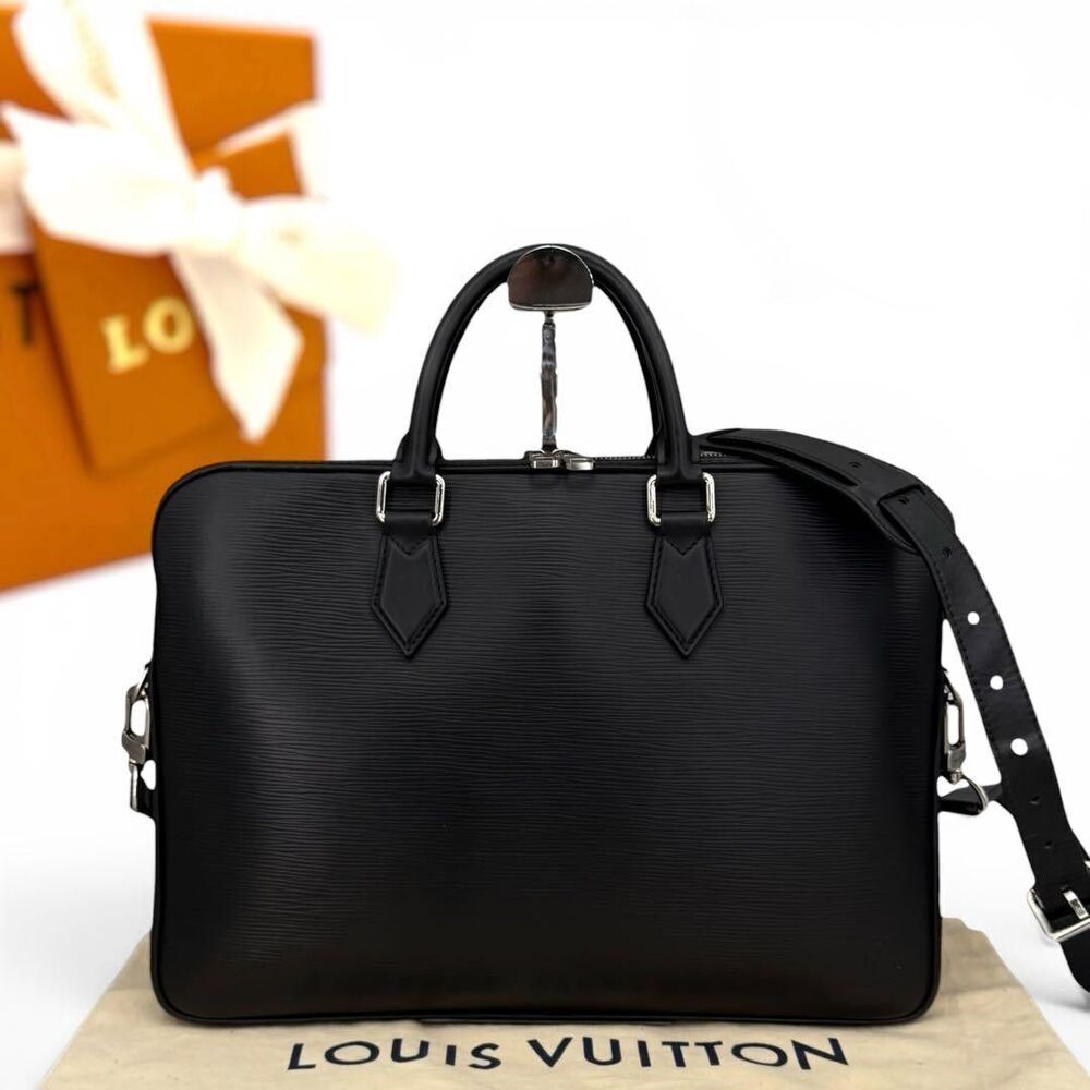Louis Vuitton Epi Dandy business bag Briefcase black Noir Black